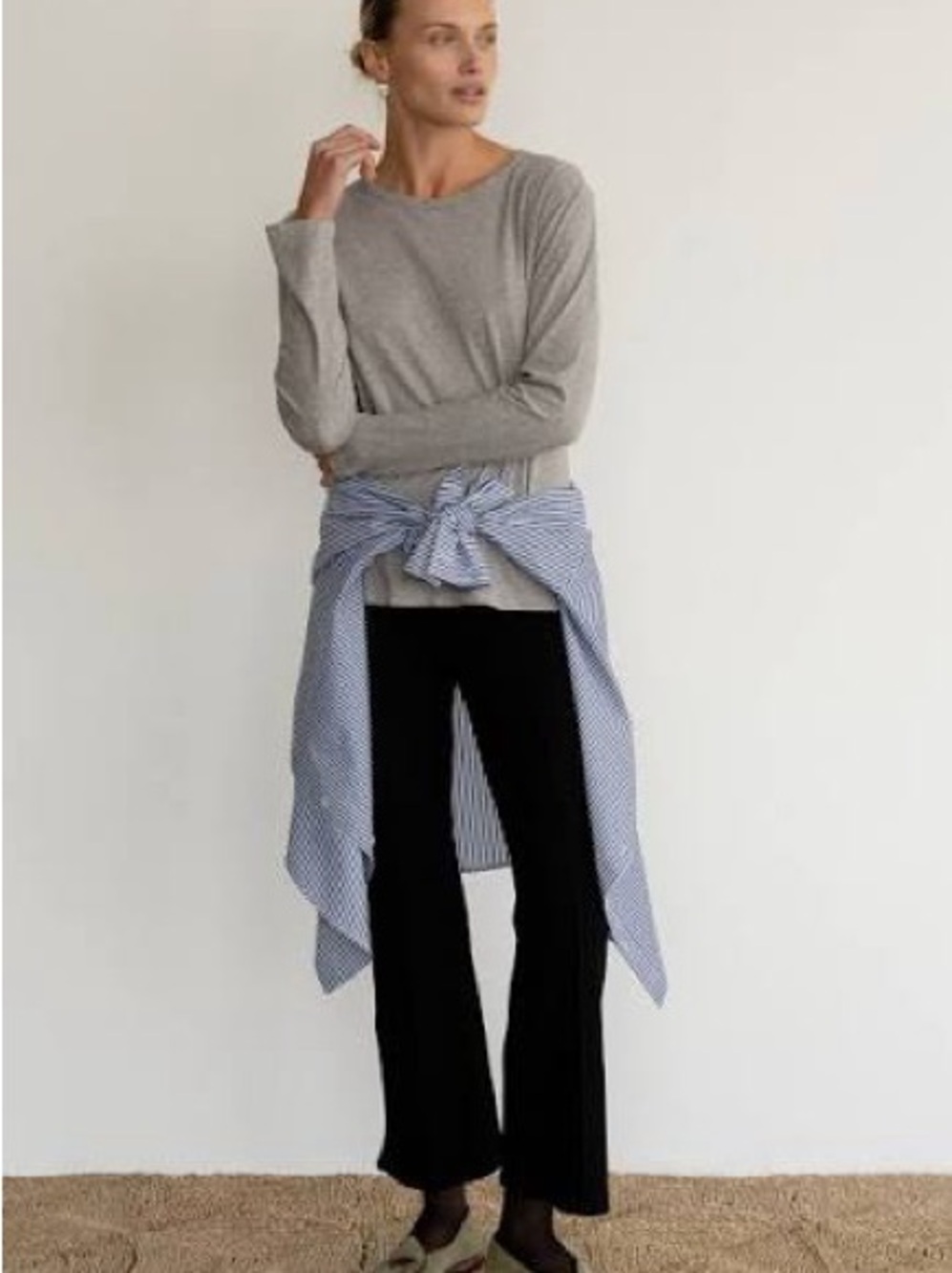 DONNI. Rib Kick Flare in Jet